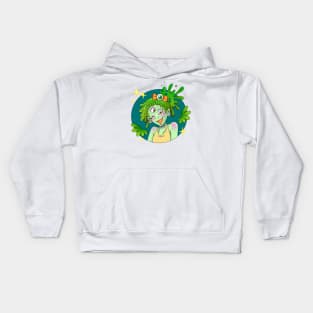 Three Eyed Slime Monster Girl Kids Hoodie